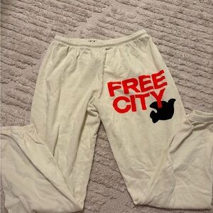 freecity women’s Joggers with Red Print